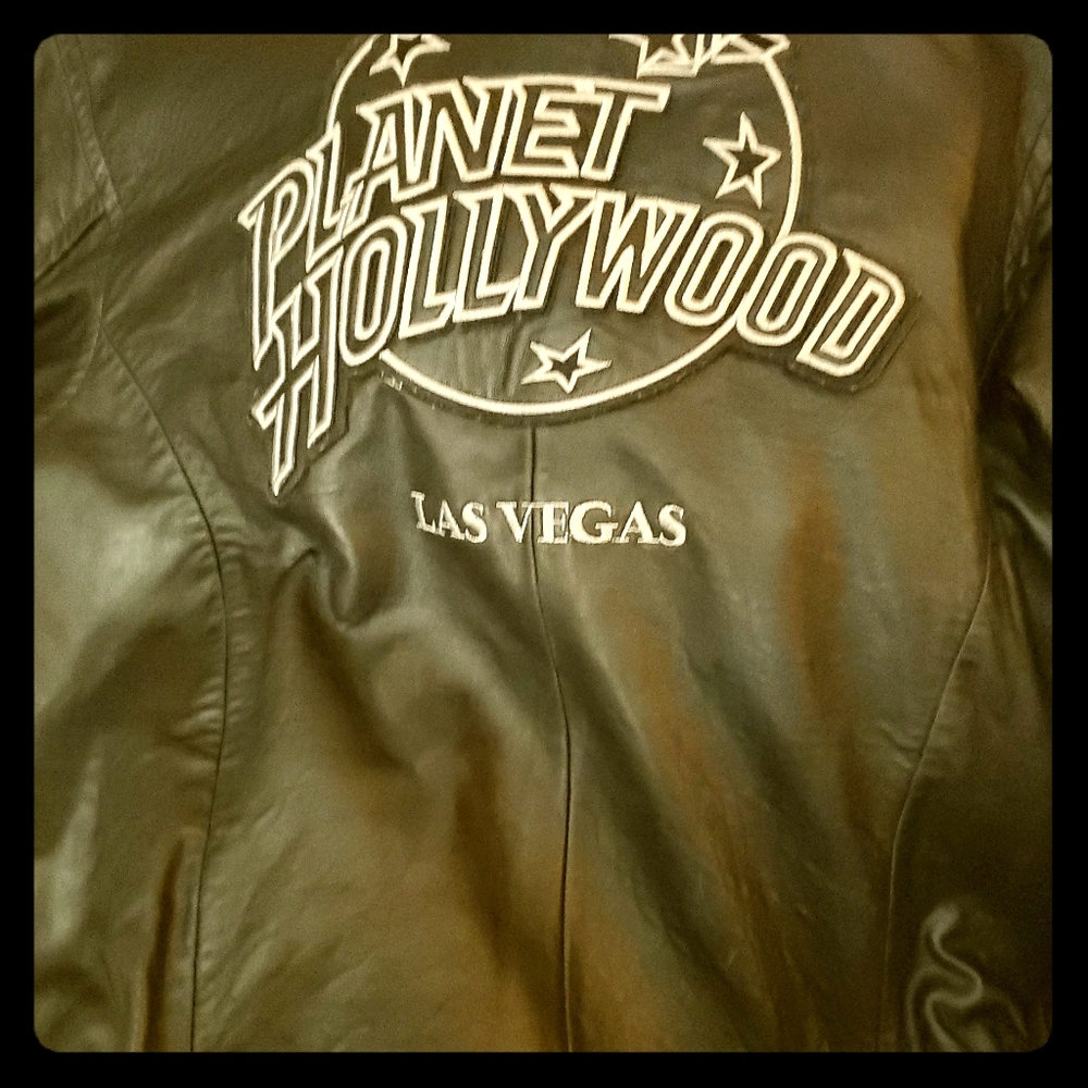 Retro Planet Hollywood Las Vegas Leather Jacket